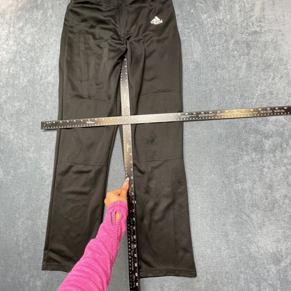 Adidas Climalite Baseball Pants Mens Small Black Flat Front Straight Leg Sports